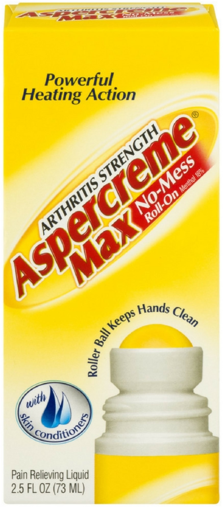 6 Pack ASPERCREME Max Arthritis Strength NoMess RollOn Pain