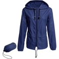 thumbnail image 3 of HAHDAXIA Women Raincoat Lightweight Waterproof Rain Jacket Packable Cycling Jacket Windbreaker for Outdoor, 3 of 7