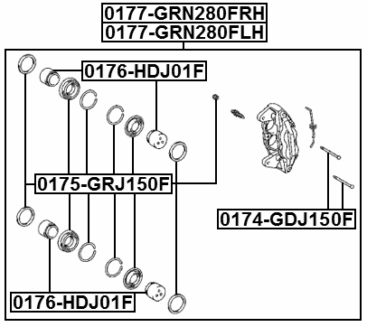 143.34032 Centric Brake Caliper Kit