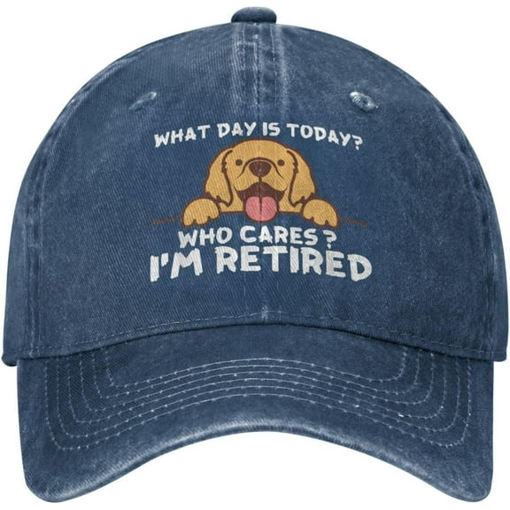 Retired Gift Hat What Day is It Today Who Cares I'm Retired Hat for Women Baseball Caps with Design Hats Navy