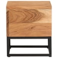 thumbnail image 3 of Mesa auxiliar VidaXL de madera maciza de acacia 30 x 30 x 33 cm con patas de hierro, 3 of 7