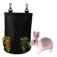 thumbnail image 2 of Bolsa de alimentador de colgante Bolsa dispensador de comida Estante de Negro Zulema Bolsa de heno para animales pequeños, 2 of 8
