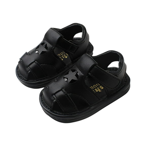 Virmaxy Toddler Fashion Non-slip Toddler Baby Summer Sandals Soft Soled Slip Baby Shoes Baby Walking Shoes Whistle Shoes Baby Shoes Children's Shoes Black 12 Months