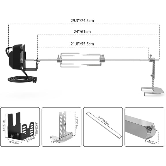 Onlyfire Outdoor Rotisserie Kit for Gas Grills