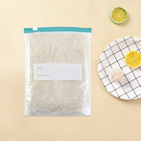 Food Grade Storage Bags Flash Sealed Sliding Lock - Plastic Reclosable Zipper Bags for Refrigerated Storage - 12.6x10.43in, 15-Pack