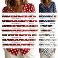 thumbnail image 3 of Womens Summer Tops Business Polka Dots Button Down Lapel Long Sleeve Satin Fashion Shirts for Women Red 4XL, 3 of 5