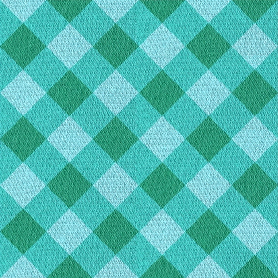 Ahgly Company Machine Washable Indoor Square Transitional Bright Cyan Blue Area Rugs, 6' Square