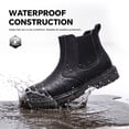 thumbnail image 5 of SPIEZ SPIEZ Men's Steel Toe Chelsea Safety Boots, Slip-On Waterproof Work Boots, Puncture-Proof Leather Shoes for Factory|Construction|Outdoor – Black Size 12, 5 of 11