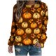 thumbnail image 2 of Ailaofu Womens Halloween Long Sleeve Sweatshirt Cute Trendy Graphic Pullover Top Casual Crewneck Holiday Clothes, 2 of 4