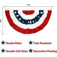 thumbnail image 2 of Janrevotw 1pcs Patriotic American Bunting, 3x1.5 Ft With Brass Grommets July 4th Decorative Pleated Half-Scalloped Flag, 2 of 14