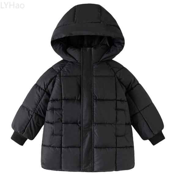 LYHao Kids Long Winter Coat Warm Hooded Outerwear For Boys And Girls Insulated Quilted Jacket For Cold Weather 3 12 Years Boys Jacket Coats,Sizes 3-4 Years