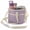 Pale purple, variant on Family Size 4 Compartment Drink Bag Carrier, Insulated Multiple Tumbler Holder Caddy with Adjustable Strap, No-Spill Reusable Beverage Carrier for Travel, Picnics & Family Outings
