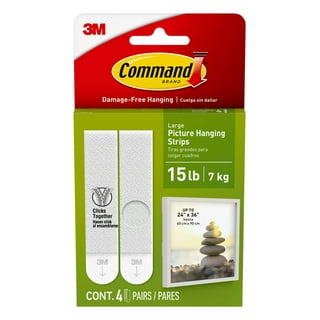 Command Small Picture Hanging Strips, White, Damage Free