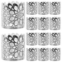 50 Pcs Napkin Rings for Paper Napkins Silver Disposabl We Rhinestone