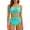 Mint Green, variant on Women's Swimsuit High Waisted Bikini Set Solid Color Conservative Fashionable Split Two Piece Beach Vacation Swimwear, Mint Green L