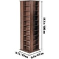 thumbnail image 6 of SKYSHALO Media Organizer Cabinet, Swivel Multimedia Tower, Capacity for 1040 CDs, Safeguards & Sorts Music, Films, Video Games & Collectibles - Espresso Finish, 6 of 9