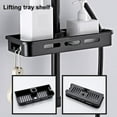 thumbnail image 3 of Shower Shelf Multifunctional No Drilling Adjustable Height Practical Hook Design Space-saving Draining Wall Mount Shower Storage Rack Tray Holder Organiser Bathroom Accessories, 3 of 8