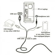 Computer Speaker USB Powered Multimedia Small Desktop Speaker with Stereo Sound for Laptops and PC or TV,3.5mm Black