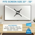 thumbnail image 6 of Mount-It! Height Adjustable TV Wall Mount - Full Motion, Pull Down and Vertical Adjustment, Fits 23-55 Inch Screens, Max VESA 400x400mm, Swivel and Tilt Capabilities, 50.6 Lbs Capacity, 6 of 11