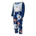 thumbnail image 3 of Christmas Family Matching Pajamas Elk Snowman Print Raglan Long Sleeve Tops and Stretch Casual Pants Sleepwear, 3 of 10
