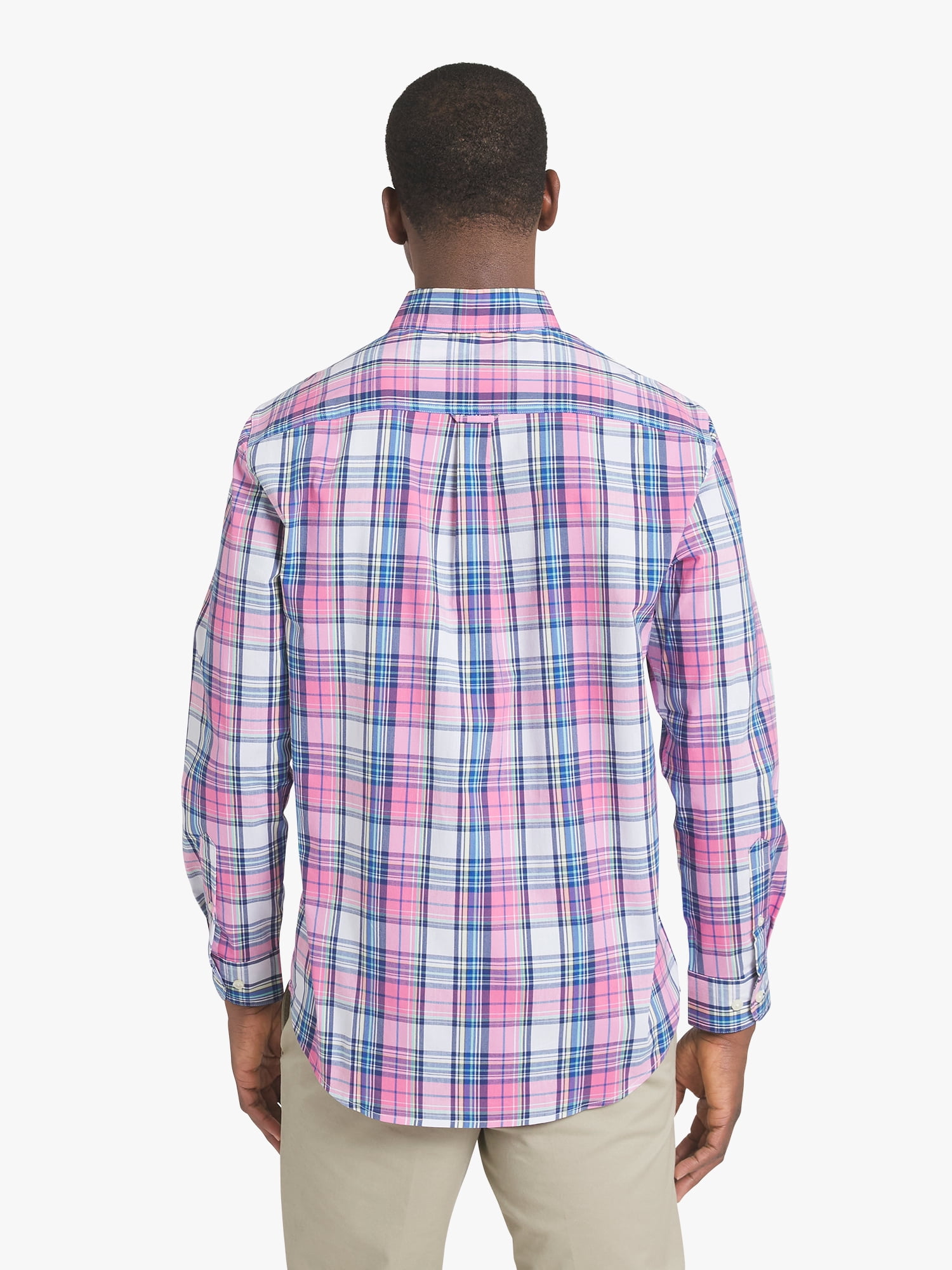 Chaps Men's & Big Men's Long Sleeve Easy Care Stretch Poplin Shirt, Sizes S-3XL