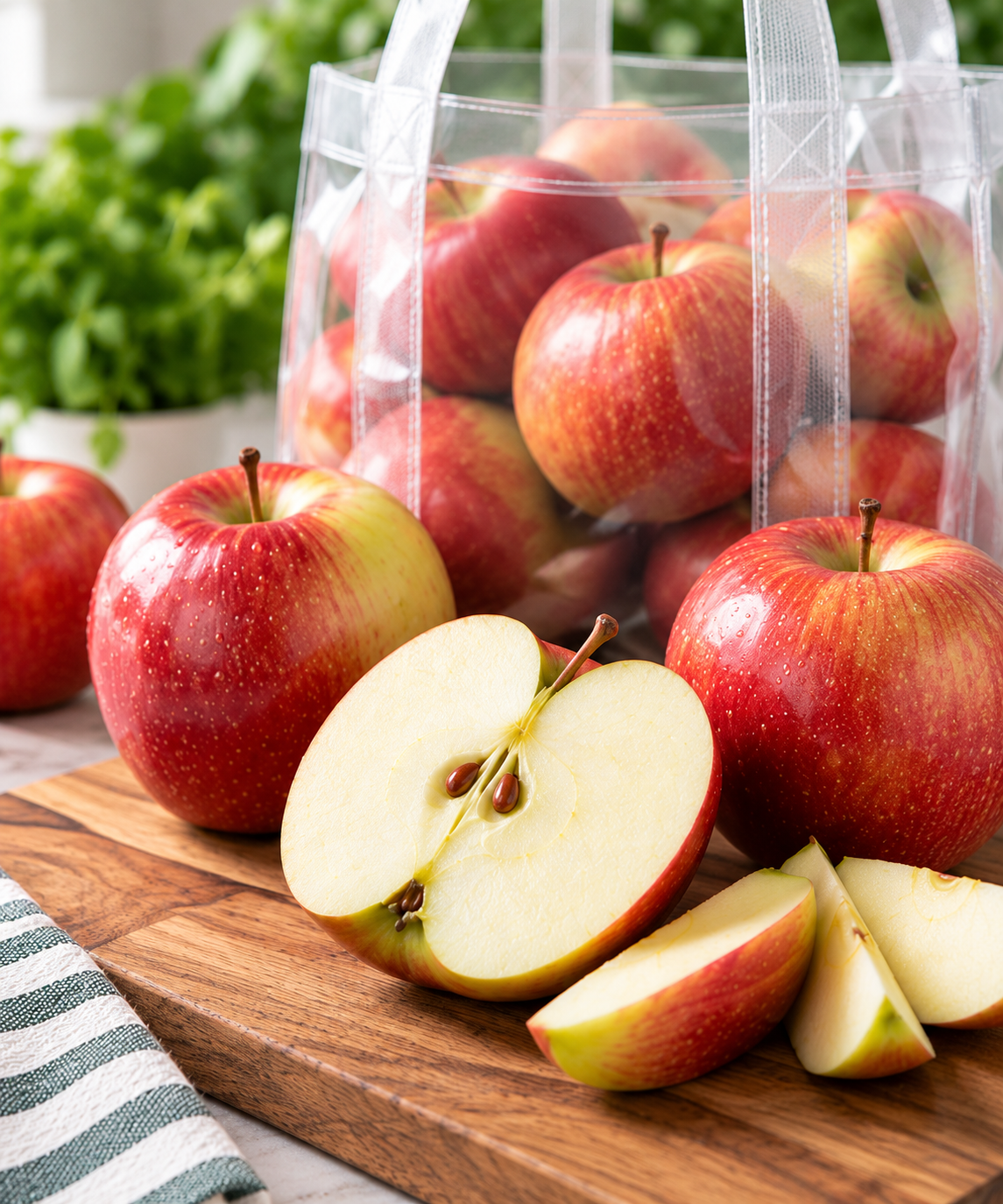 Fresh Red Apples, Tote Bag, Sold by the Pound