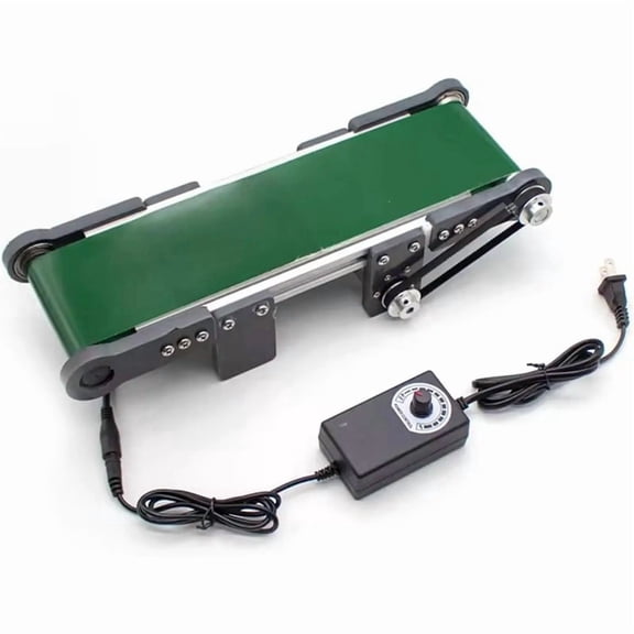 100x350MM Desktop Conveyor Belt Electric Small Assembly Line Electric Conveyor AC100-240V Speed Adjustable US Plug