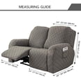 thumbnail image 5 of 6 Piece Stretch Recliner Slipcover Jacquard Recliner Loveseat Covers with Side Pocket Anti-Slip Fitted Couch Furniture Protectors with Elastic Bottom, For 2 Seater, 5 of 8