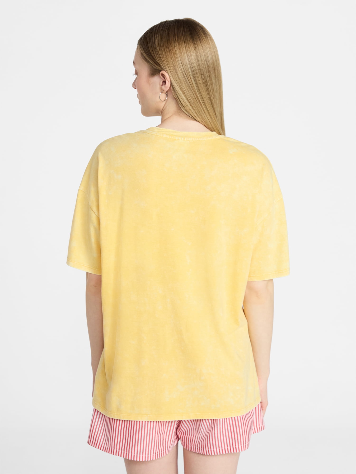 No Boundaries Graphic Oversized Boyfriend Tee, Women's XXS-XXL
