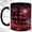Black, variant on Haunted House Coffee Mug, Gothic Poppy Mug, Ceramic 11 oz