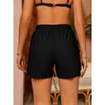 thumbnail image 5 of Charmo Womens High Waisted Side Split Swim Bottoms Sawtooth Swim Skirts, 5 of 5