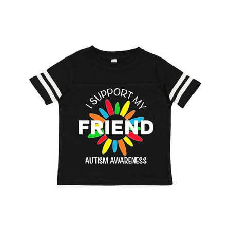 

Inktastic I Support My Friend Autism Awareness Gift Toddler Boy or Toddler Girl T-Shirt