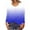 Light Blue, variant on Long Sleeve Shirts for Women Cewneck Button Basic Shirts Vintage Gradient Color Graphic Tee Lightweight Casual Fall Clothes Loose Pullover (Dark Blue,L)