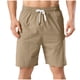 thumbnail image 1 of Ceisia Men's Solid-Color 4-Way Stretch Sports Shorts Elastic Waist Drawstring Casual Shorts Gifts, 1 of 5