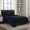 Navy, variant on Huba Homes Sweet Home Collection 100% Cotton Flannel Solid Sheet Set full Black
