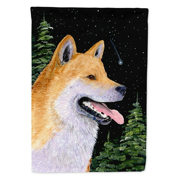 Shiba Inu Flag Canvas House Size