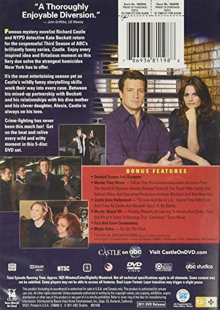 Castle: The Complete Third Season (DVD), ABC Studios, Drama - image 2 of 3