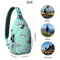 thumbnail image 2 of Lightweight Nautical Shark and Whale Cartoon Sling Backpack Durable Multipurpose Crossbody Bag with Underwater Marine Life Patterns for Travel Hiking and Outdoor Use, 2 of 3