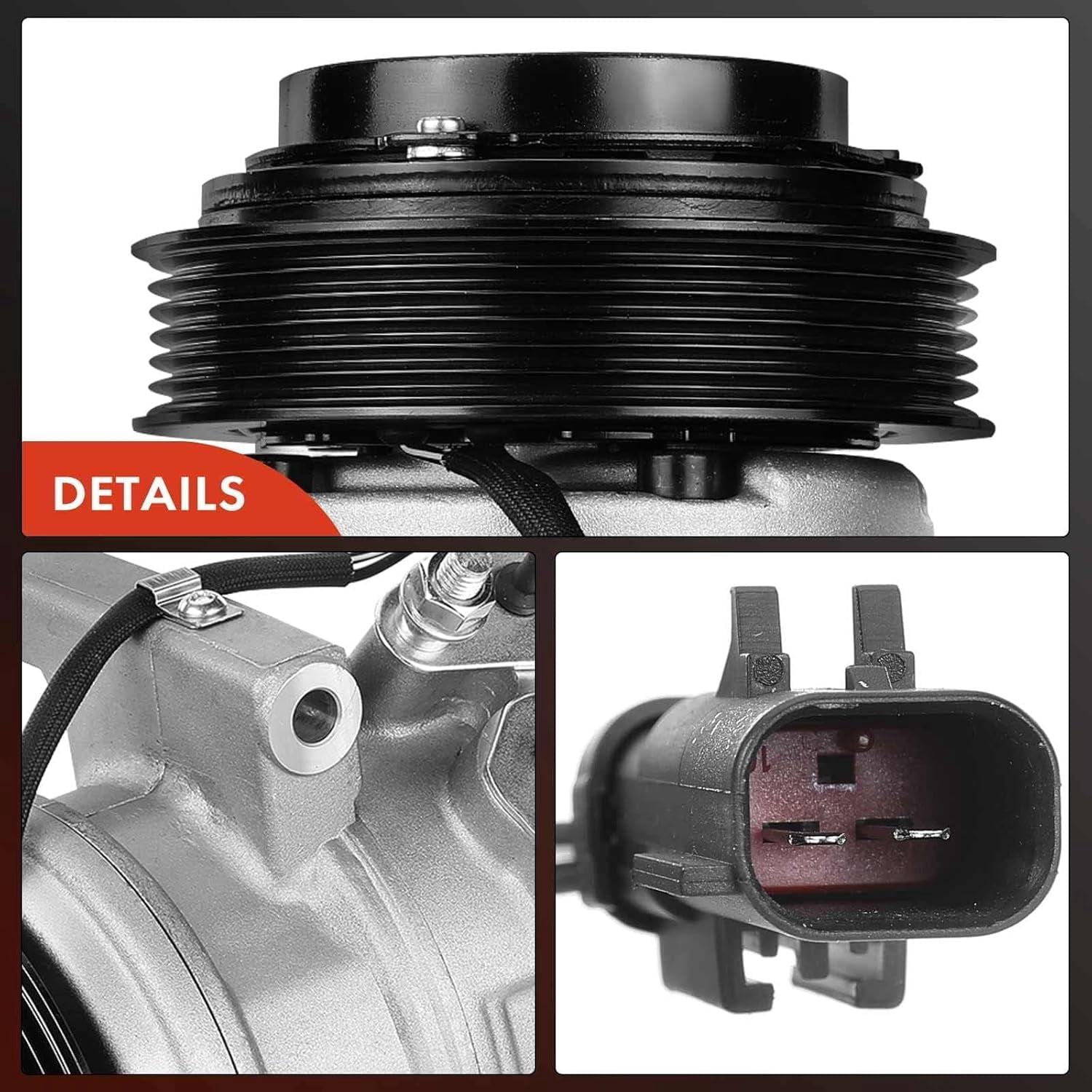 A-Premium AC Compressor with Clutch Compatible with Chrysler 300 Dodge Magnum 2005 V6 2.7L