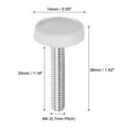 thumbnail image 2 of Unique Bargains 30 Packs M4 x 30mm Boutons de Serrage à Vis Mâle Blanc, 2 of 5