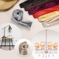 thumbnail image 5 of Uxcell 2.6ft Chandelier Chain Cord Cover, 1 Pcs Velvet Cloth Fabric Chain Sleeve Decorative Cord Covers for Chandelier Wires Swing Cable, Zipper Style, Beige, 5 of 7