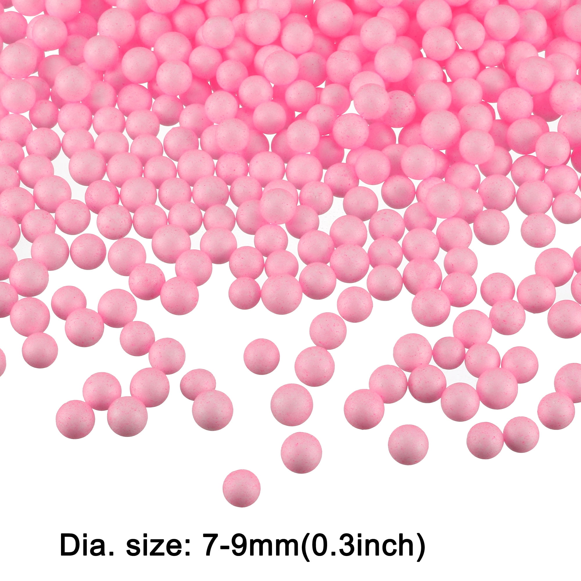 Uxcell 0.1 Pink Polystyrene Foam Beads Ball Mini for Crafts Fillings 1 Pack