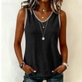 thumbnail image 6 of Posijego Womens V Neck Tank Tops Summer Beach Casual Boho Tops for Women Sleeveless Solid Shirts Loose Basic Tank Tees, 6 of 7