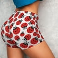 thumbnail image 4 of Pofeuu Cartoon Ladybug Print Workout Shorts for Women Scrunch Butt Lifting High Waisted Yoga Gym Seamless Booty Biker Shorts-Small, 4 of 8