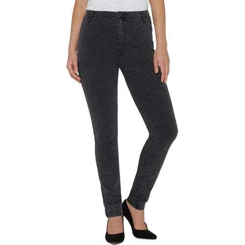 black acid wash high waisted jeans