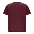 thumbnail image 5 of IYTR Scrub for Men's V-Neck Scrub Top with 1 Chest Pocket Short Sleeve Nurse Uniform Tshirts Casual Shirts Pockets (Wine,L), 5 of 7