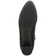 thumbnail image 4 of ALFANI Womens Black Cushioned Sylus Round Toe Stacked Heel Zip-Up Booties 10 M, 4 of 4