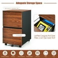 thumbnail image 3 of Costway 2 Drawer Mobile File Cabinet Rolling Filing Cabinet, 3 of 12