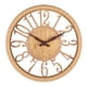thumbnail image 1 of Reloj de pared de madera de simulación, 12 pulgadas, movimiento silencioso, tiempo , números grandes es de leer, decorativo adecuado natural Sunnimix Reloj de pared retro, 1 of 6