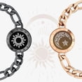 thumbnail image 6 of Totwoo Long Distance Touch Bracelets for Couples Relationship Light up&Vibrate Smart Bracelets Bluetooth Connecting Jewelry-Sun&Moon Snake Chain Black Gold, 6 of 6